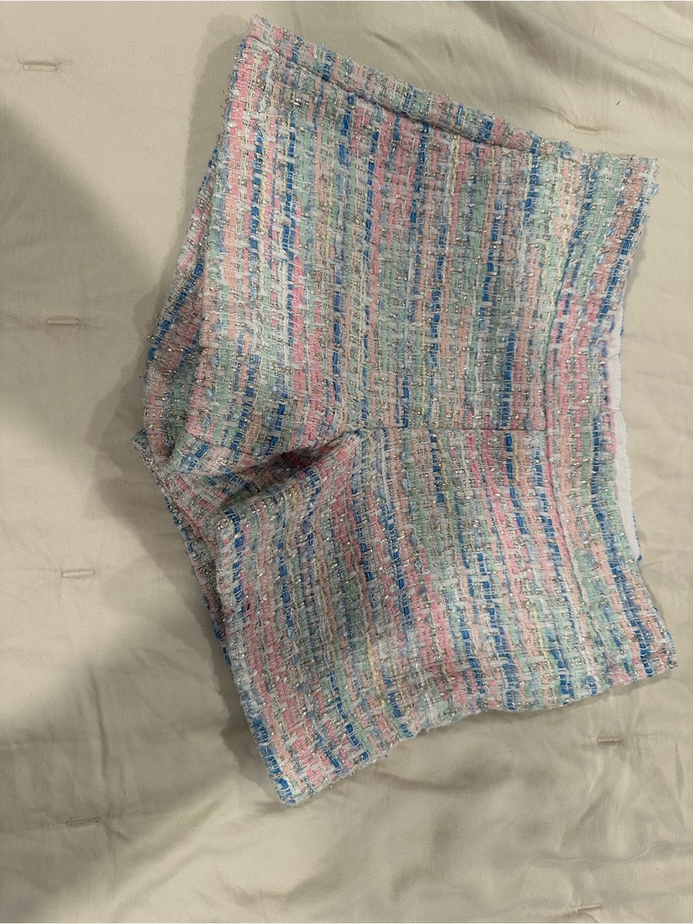 Janie and Jack White-Lined Tweed Waistband Skirt